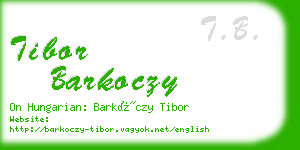 tibor barkoczy business card